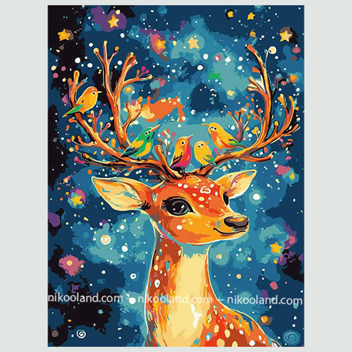 عکس بوم رنگ آمیزی شماره دار - 30 * 40 