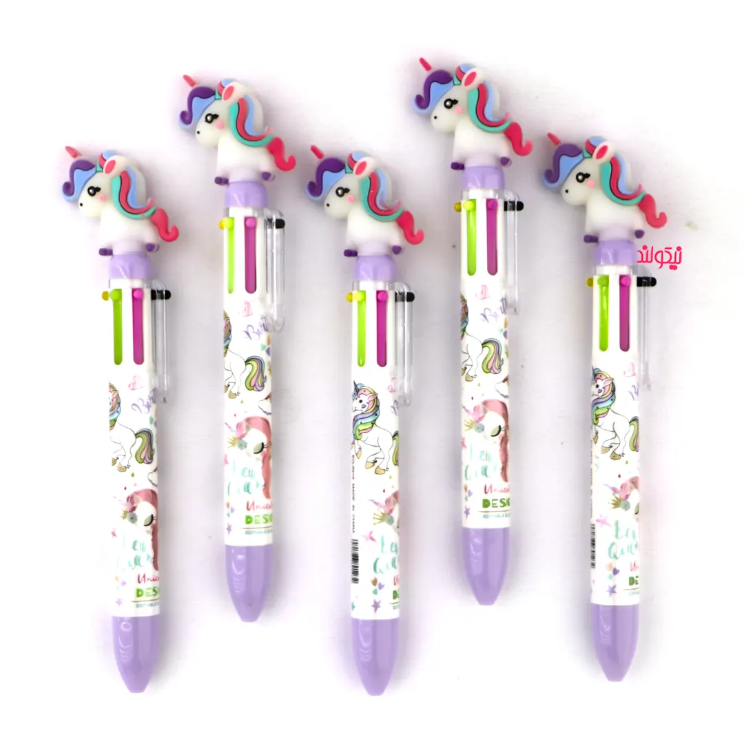 Purple-six-color-Unicorn-Pen