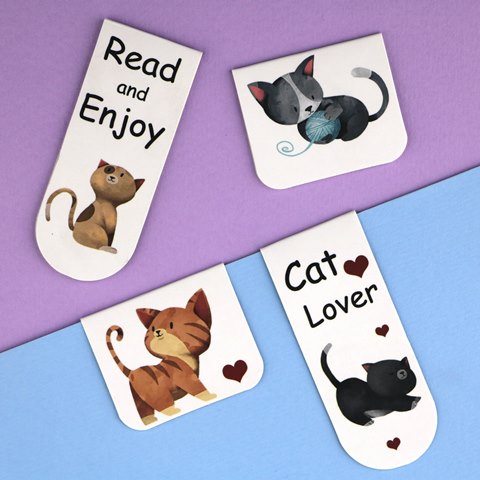 Cat-Magnetic-Bookmark