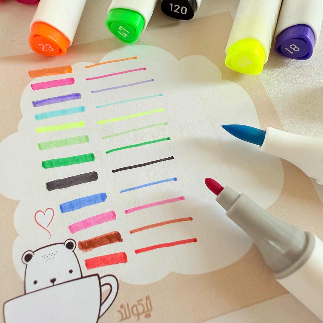 coloring-marker-12color-teddy