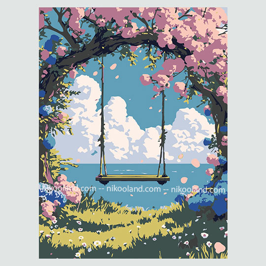 عکس بوم رنگ آمیزی شماره دار - 30 * 40 