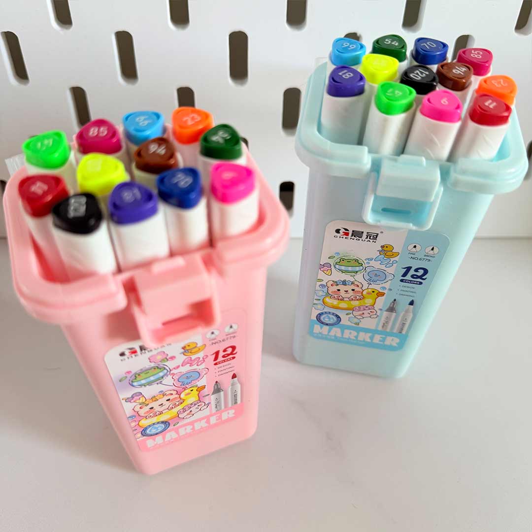 coloring-marker-12color-teddy