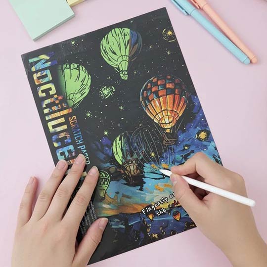 scratch-postcard-noctilucent-yuelu-A4