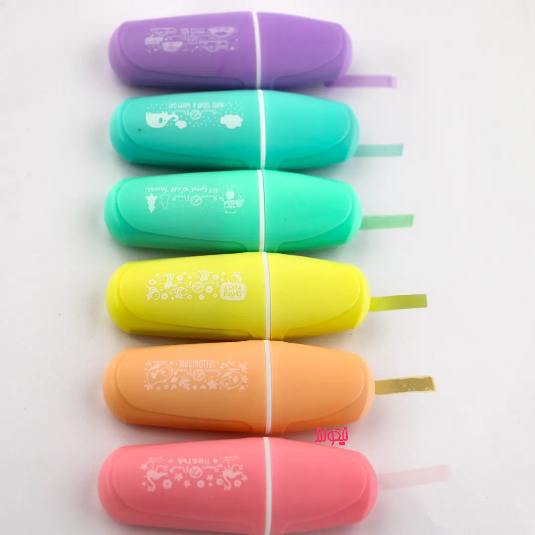 Six-color-pastel-highlighter 