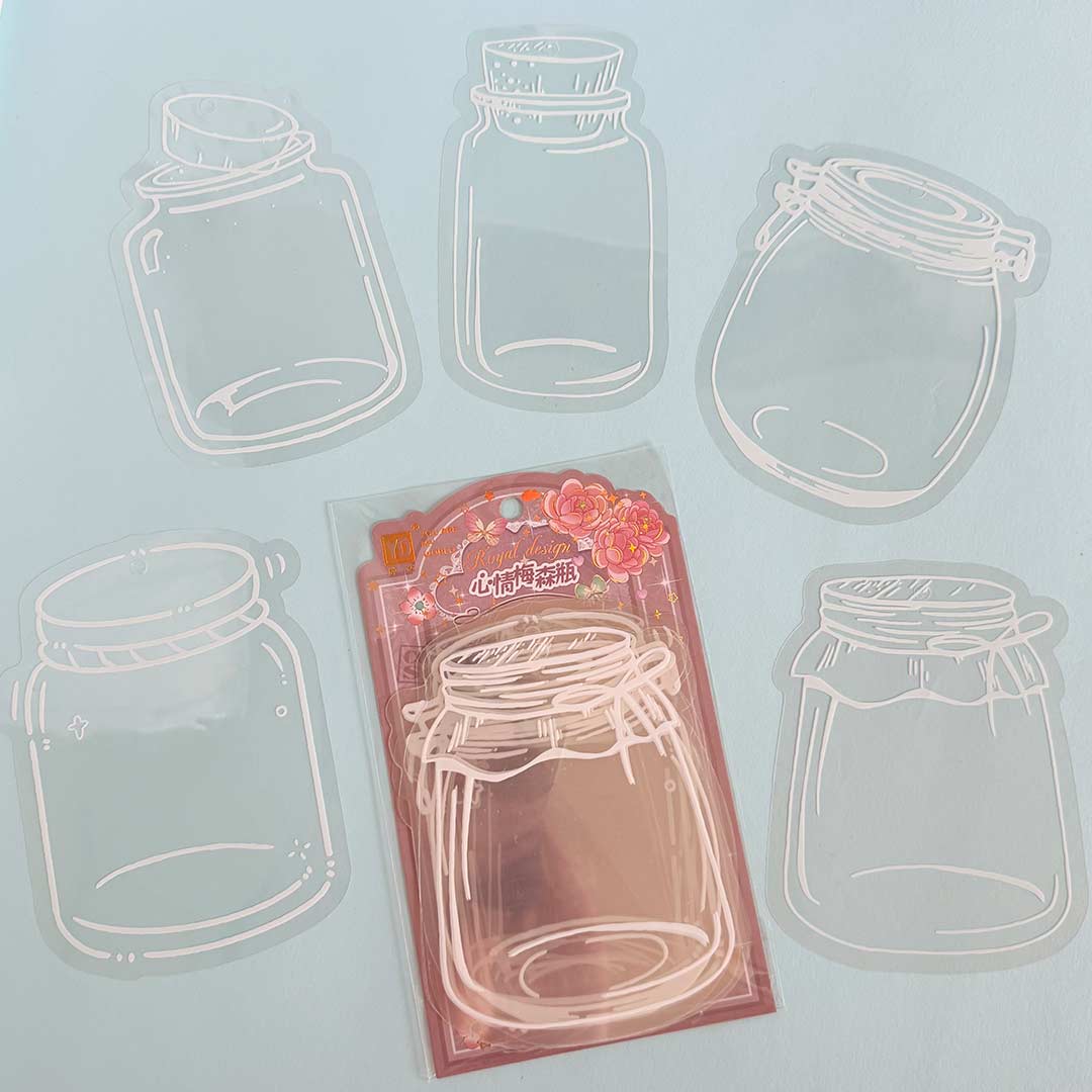 Transparent-sticker-jar
