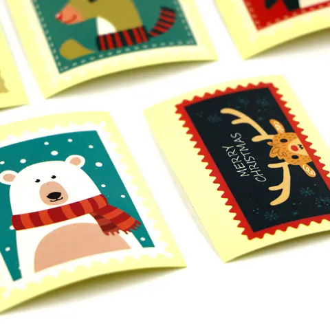 Snow-stamp-label
