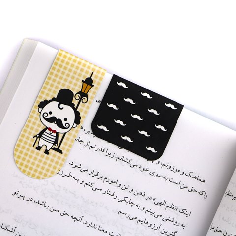 Mustache-Magnetic-Bookmark