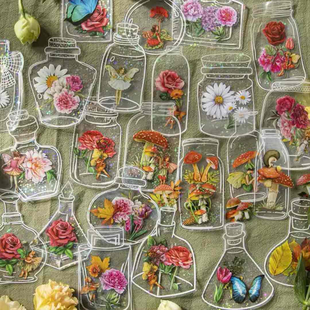 Transparent-sticker-jar